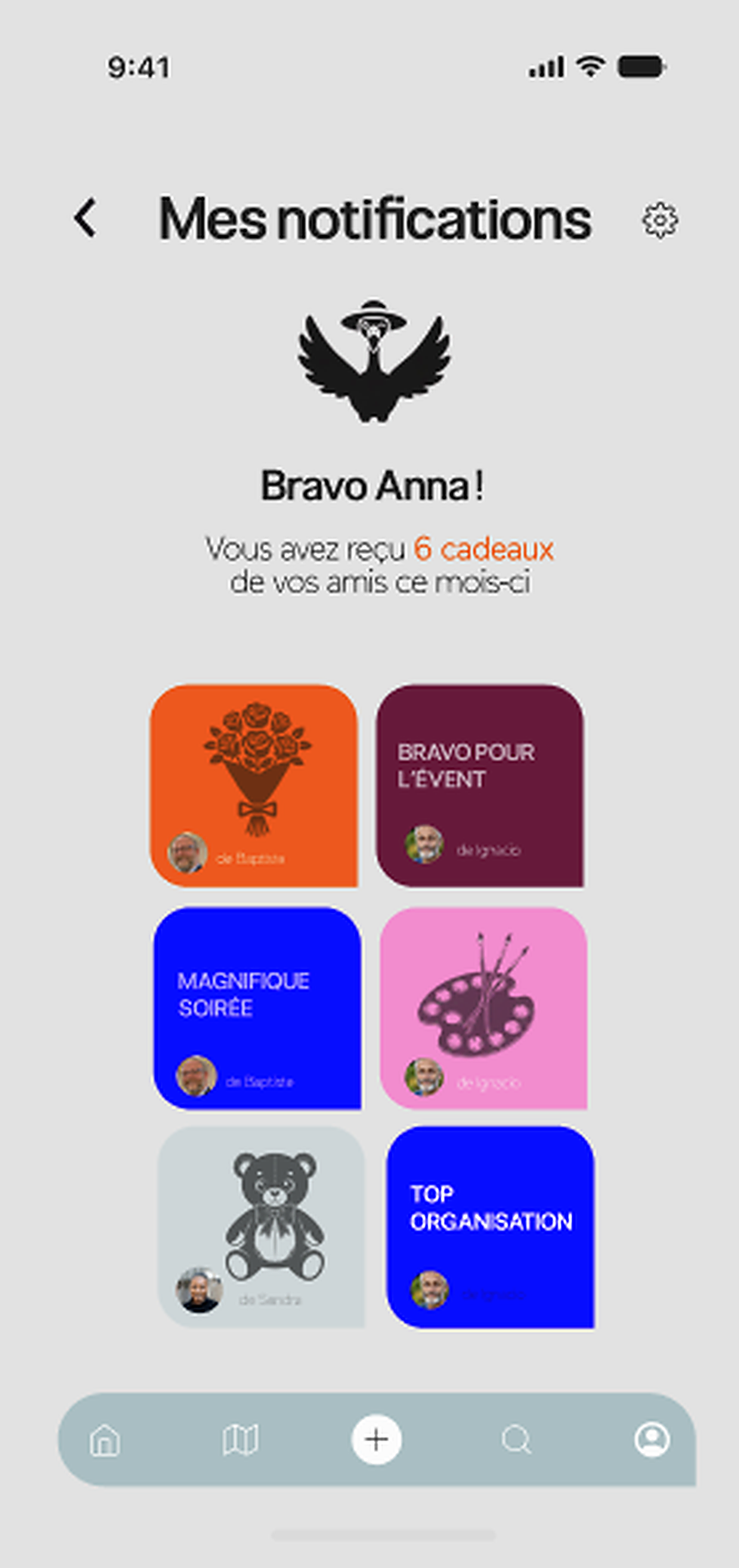 13 · Cadeaux reçus