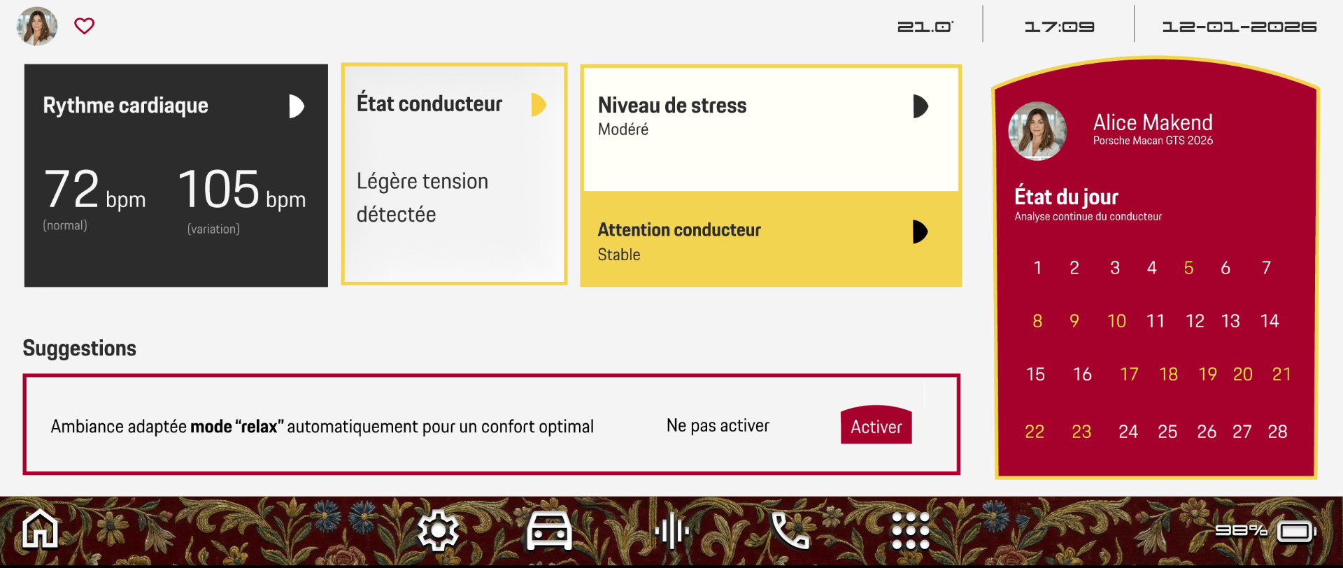 07 · Tableau de bord conducteur
